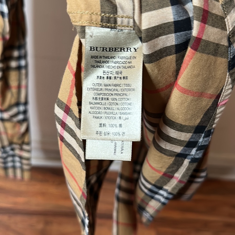 Burberry Check Cotton Poplin Shirt in Traditional Check - Picture 4 of 5